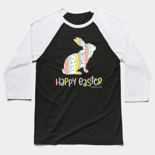 Happy Easter, Pastel Color Block Rabbit © GraphicLoveShop Baseball T-Shirt